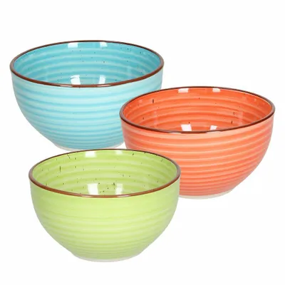 Produktbild von Tognana 3er Set Müsli-/ Obstschalen aus der Serie Louise Art & Pepper, bunt, 14 cm Ø, aus Steinzeug
