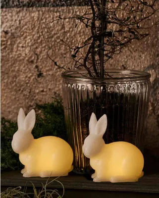 Produktbild von Sirius Home Elin Rabbit, Leichte Dekorationsfigur, Weiß, Wachs, 2 Glühbirne(n), LED, Akku