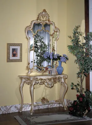 Produktbild von Spiegel Konsolentisch Schminktisch Konsole Frisierkommode Frisiertisch Shabby