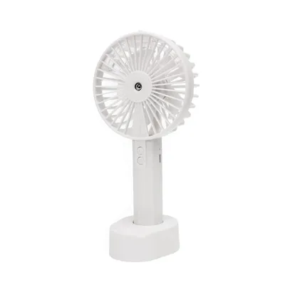 Immagine prodotto di Ventilatore da tavolo portatile Platinet, alimentato a batteria, 1200 mAh, con funzione umidificatore, colore bianco