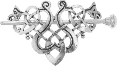 Produktbild von Silberne Keltische Haarklammern Metall Vintage Haarspangen
