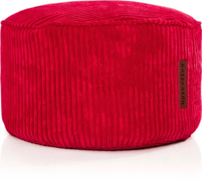 Produktbild von Green Bean® Indoor Sitzhocker Pouf 45x25cm EPS-Perlen Füllung & Cordstoff Kuschelig Weich Waschbar - Drinnen Bodenkissen Liegekissen Sitzkissen Sitzhocker Relax-Sessel Kinder Erwachsene Stoff Rot
