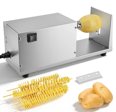 Elektrischer Spiralschneider 50 W, Edelstahl, für Kartoffeln & Gemüse