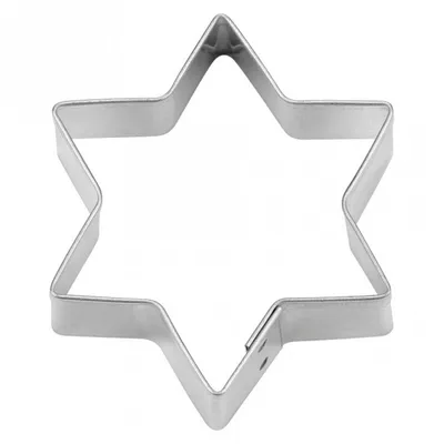 Produktbild von Städter Ausstecher Stern 6-zackig, Ausstechform, Plätzchenform, Keks, Plätzchen, Edelstahl, 8 cm, 050389
