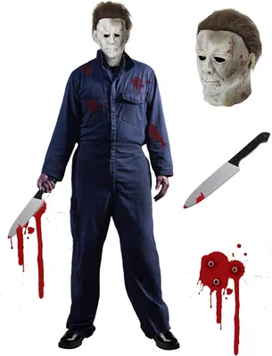 Produktbild von Michael Myers Halloween Kostüm mit Maske und Messer Cosplay Herren M