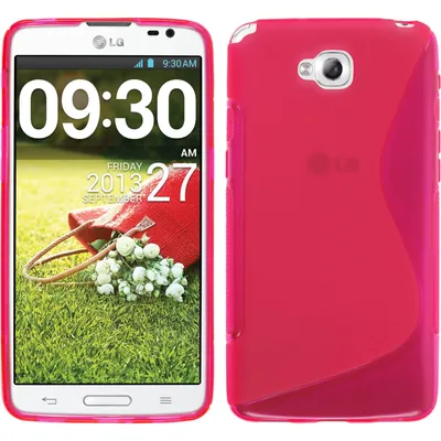 Produktbild von PhoneNatic Case kompatibel mit LG G Pro Lite - pink Silikon Hülle S-Style + 2 Schutzfolien