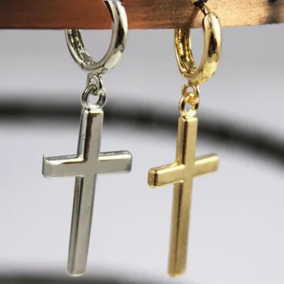 Produktbild von 4er Set Kreuz Ohrringe Creolen Ohrstecker Gothic Statement Silber & Gold Ohrschmuck Neu