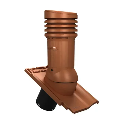 Produktbild von Dunstrohr TILE Evo DN 150 mit Braas Frankfurter Dachziegel