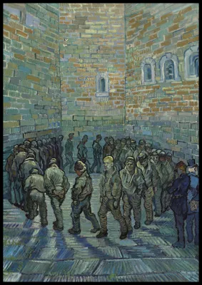 Zdjęcie produktu dla Plakat 70x100cm  Prisoners Exercising, Van Gogh Vintage do Salonu