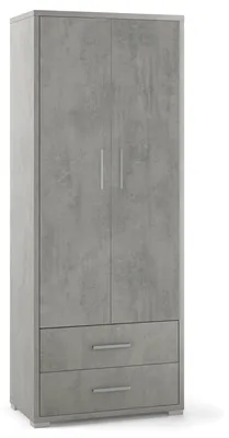 Immagine prodotto di Armadio 2 Ante 2 Cassetti 71x182x41 cm Cemento