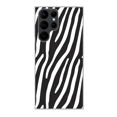 Produktbild von MuchoWow® Handyhülle Schutzhülle Hülle für Samsung Galaxy S22 Ultra Tiere - Zebradruck - Schwarz Silikon Softcase Handy Hülle - Abbildung