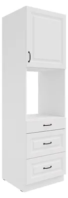 Produktbild von Küchen Backofen Hochschrank 60 Stilo Weiss Küchenzeile Küchenblock + Schubladen