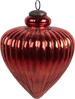 Produktbild von Clayre & Eef Weihnachtskugel Ø 17x20 cm Rot Glas