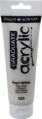 Zdjęcie produktu dla Daler Rowney Graduate Farba akrylowa Pearl White 120 ml 1 szt.