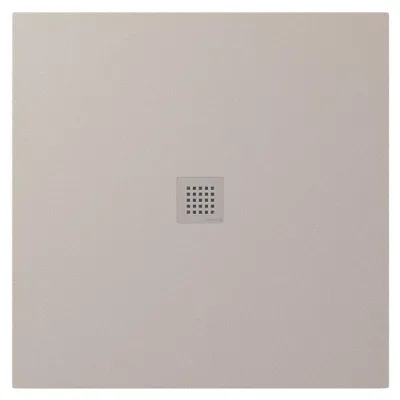 Produktbild von Polysan TRENECA Gussmarmor-Duschwanne 100x100cm, Verkürzungsmöglichkeit, beige matt