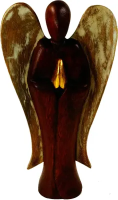 Produktbild von Schutzengel in 4 Größen, Braun, Holz, Größe: 15*9*3 cm