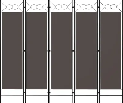 Produktbild von 5-tlg. Raumteiler Anthrazit 200 x 180 cm