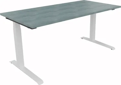 Produktbild von Sitz-/Stehtisch Kufe Doppels. Quad. B1600xT800xH645-1275 ws/Beton