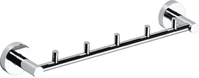 Productafbeelding van X-ROUND E stang met 5 haken, 395 mm, chroom