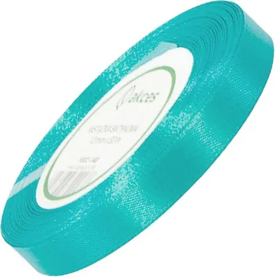Produktbild von Satinband 12 mm - türkis - 32 lfm