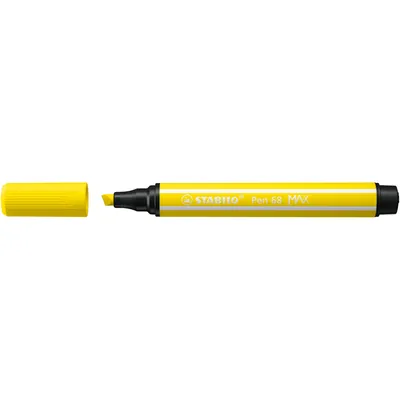 Produktbild von STABILO Pen 68 MAX, 1 Farben, Gelb, 5 mm, 1 mm, Gelb, Rund