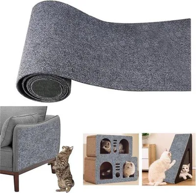 Produktbild von Selbstklebende Katzenkrabmat - Aanpasbare Wandkrabmat - Selbstklebend Katzenfussmat - 40 x 200 cm