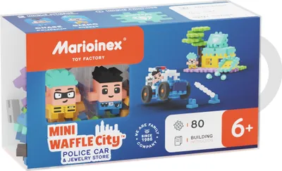Obrázok produktu pre Marioinex Klocki Konstrukcyjne mini City Auto Policyjne i Sklep Jubilerski 80 el