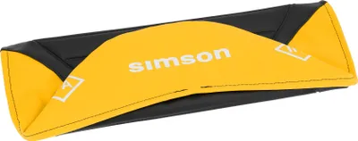 Zdjęcie produktu dla Pokrycie siedzenia Konstrukcja, czarna/zólta do lawki Enduro z napisem Simson - Simson S50, S51, S70 Enduro