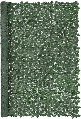 Obrázok produktu pre Plot z brečtanu, 2440 x 1830 mm, umelá rastlinná stena, brečtanový plot so zosilneným spojením, umelý živý plot s viničovými listami ako dekorácia do záhrady, na dvor, balkón alebo terasu
