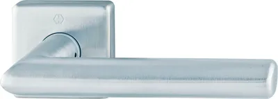 Produktbild von Hoppe Türgriff Stockholm Türklinke mit Rosette eckig VK 8/62mm, Edelstahl matt