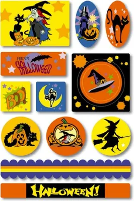 Produktbild von Halloween Katzen Schaumstoff Sticker
