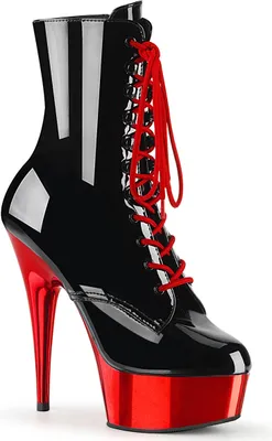 Produktbild von DELIGHT-1020 Damen Booties von Pleaser, Schwarz Chrom , EU 35, US 5