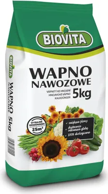 Obrázek produktu pro BIOVITA zahradní vápno a trávníkové vápno 5 kg Vysoce kvalitní vápenaté hnojivo pro odkyselení půdy, podporu růstu rostlin a zlepšení absorpce živin
