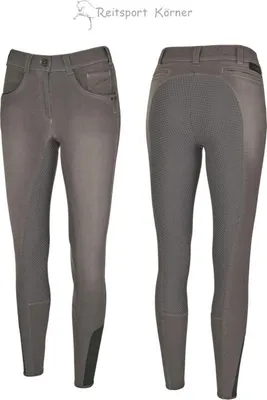 Produktbild von Pikeur Damenreithose " DARJEEN JEANS GRIP " , mittelgrau Größe - 92