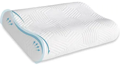 Productafbeelding van Nekkussen, in hoogte verstelbaar, traagschuim, 50x36x10/8 cm, wit