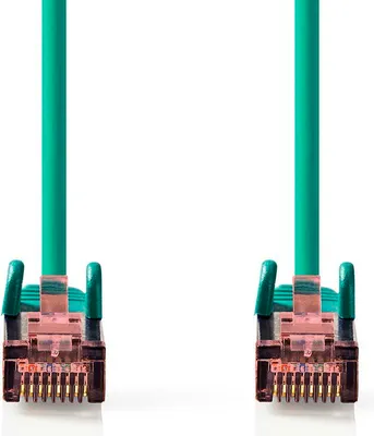 Produktbild von Nedis CAT6-Netzwerkkabel - RJ45 Stecker - RJ45 Stecker - S/FTP - 0.25 m - Rund - LSZH - Grün - Label