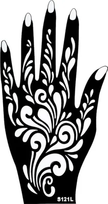 Produktbild von Henna Tattoo Schablone für die Linke Hand