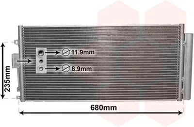 Produktbild von VAN WEZEL 17005386 Kondensator Klimaanlage Klimakondensator für ABARTH 500 / 595 / 695 Schrägheck (312) +Trockner