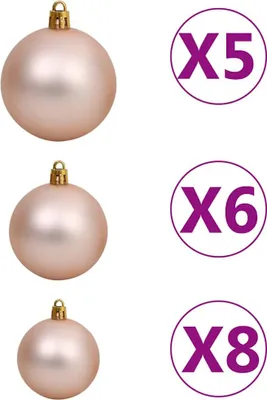 Immagine prodotto di Albero di Natale artificiale Nordmann LED & baubles verde 180 cm