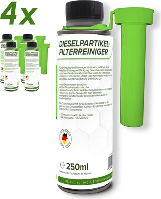 Produktbild von Flotex Dieselpartikelfilter Reiniger, 4x 250ml Additiv Diesel Partikelfilter