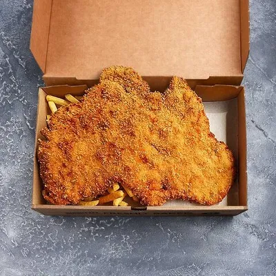 Produktbild von 500x Schnitzelboxen aus Mikrowellpappe mit neutralem Motiv 28 x 17 x 6 cm