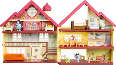 Produktbild von Bluey unglaubliches Licht- und Klangspielhaus und Spielzeugkiste, 6–8 cm große Figuren