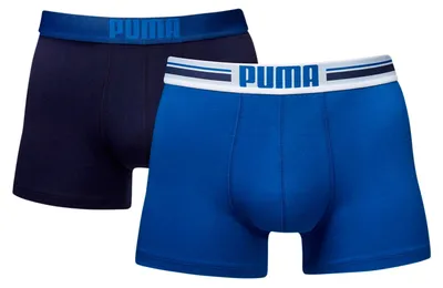 Zdjęcie produktu dla 2er Pack PUMA Placed Logo Boxershorts Retro blue S