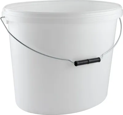 Produktbild von Eimer Oval 18L weiß mit Bügel - Kunststoff, Farbeimer, ohne Deckel