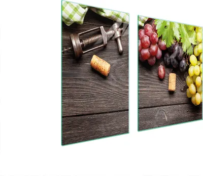 Produktbild von Glasplatte und Schneidebrett 100x52 Obst