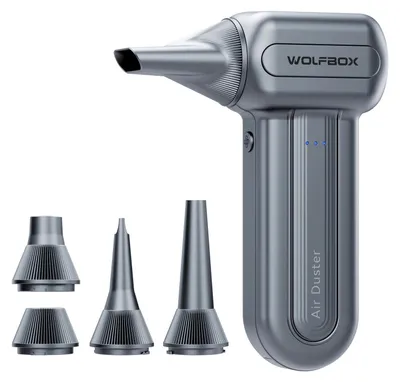 Produktbild von DF60 - Luftstaubbläser / Air Duster - Kabellos - 110000 U/min - 3 Stufen - Tragbar - Akku Inklusive - Für Auto/Zuhause/Außenbereich - Schwarz