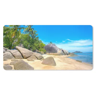Produktbild von MuchoWow® Mauspad Mousepad Strand - Tropen - Meer - Pflanzen 60x30 cm - Mousepads - Maus Mat - Pad - Mausunterlage - Nachhaltig