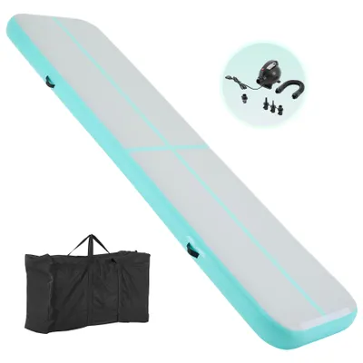 Produktbild von Crenex 400X100X20CM Aufblasbar Turnmatte Air Matte Track Gymnastikmatte Tumbling mit Elektropumpe