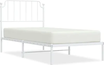 Obrázok produktu pre vidaXL Detská posteľ s čelom kovová biela 90x200 cm