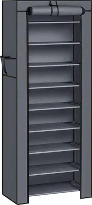Produktbild von Famanu Schuhschrank 10 Ebenen - Grau, 160 x 58 x 28 cm